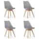 Set 4 scaune stil scandinav, Artool, Mark, PP, lemn, gri, 49x42x82 cm MART-3317_1S