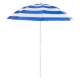 Umbrela plaja, Strend Pro, cu inclinatie, model dungi, albastru si alb, 180 cm MART-802571