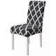 Husa scaun dining/bucatarie, din spandex, 48x48x62 culoare negru/alb