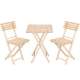 Set mobilier gradina, terasa, balcon, pliabil, lemn, 1 masa, 2 scaune, Springos MART-BS001