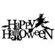 Decoratiune metalica de perete Krodesign KRO-1251 Happy Halloween, Lungime 60 cm, negru FMG-KRO-1251