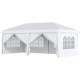 Pavilion pentru gradina/comercial, cadru metalic, 6 pereti, pliabil, alb, 5.85x2.95x2.70 m MART-AR191484