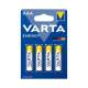 Set 4 baterii alcaline Varta LR03, AAA, 1.5 V FMG-LCH-BAT0231