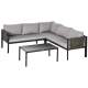 Set mobilier gradina/terasa, gri si negru, 1 masa, 2 canapele, Kayden MART-AR172551
